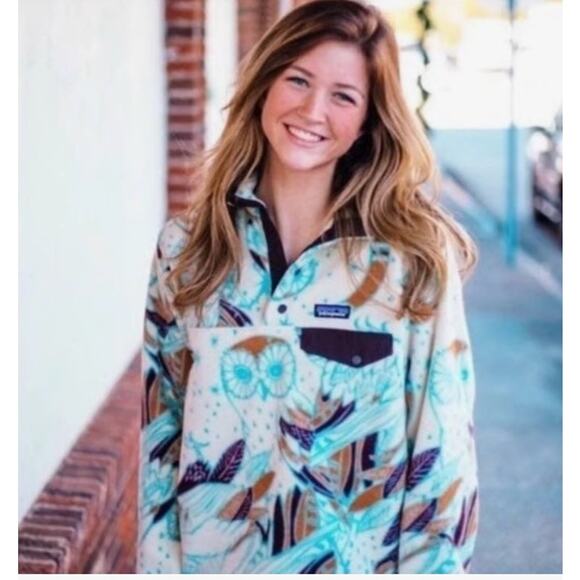 Patagonia Synchilla Snap-T Fleece Harvest Moon Owl Size Large - Picture 3 of 12